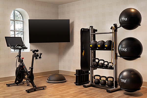 Westin Palo Alto Fitness Peloton and TRX station